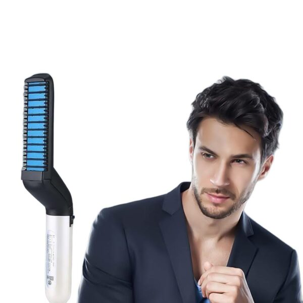 فرشاة تمليس شعر اللحية الكهربائية السريعة