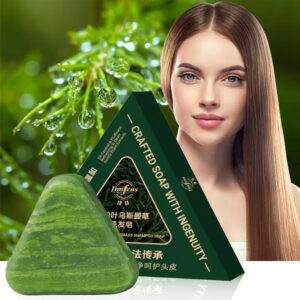صابونة شامبو الأعشاب الصيني الطبيعي الأخضر لمحاربة القشرة