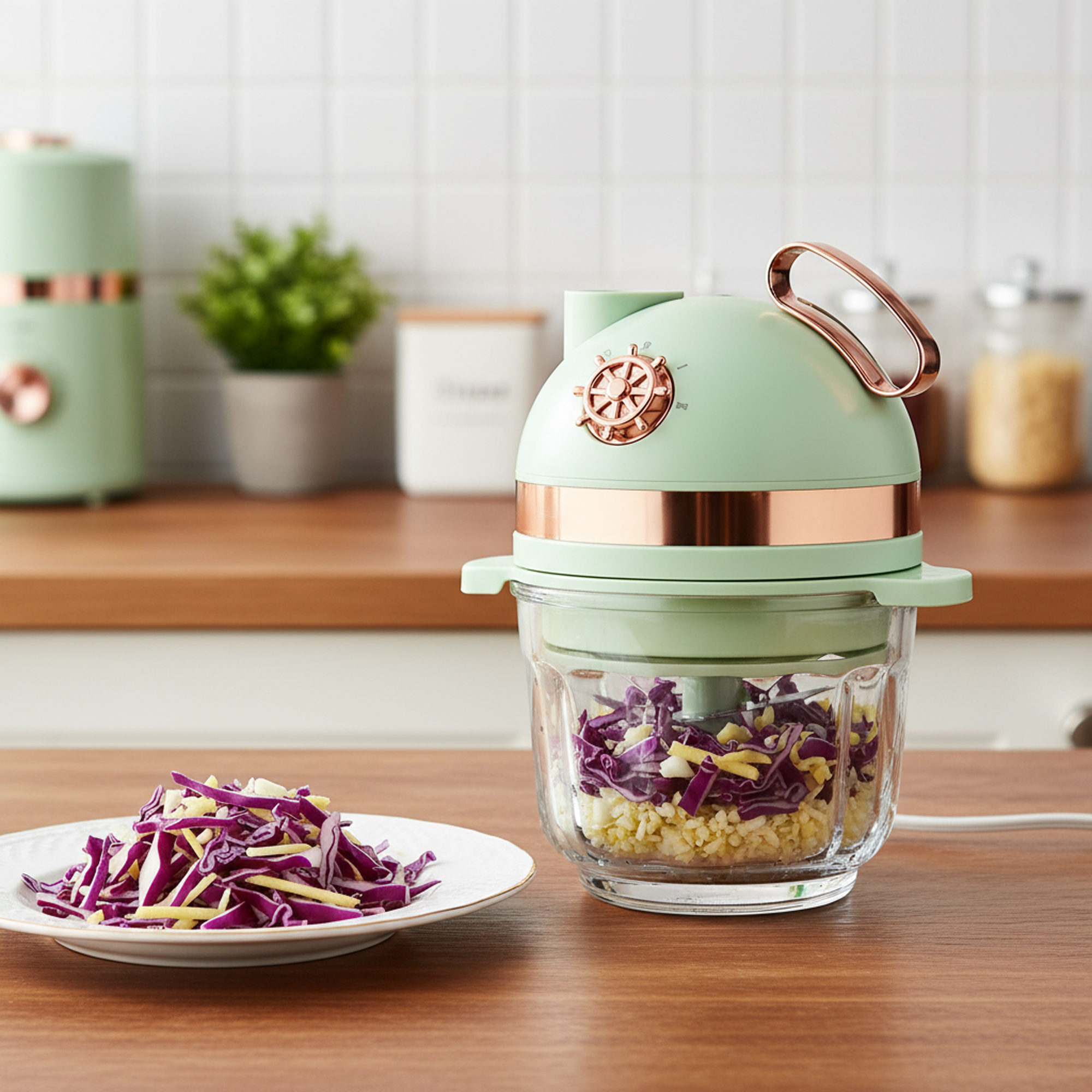 قطاعة ومفرمة 8 في 1 DLC بقدرة 500 واط وعاء زجاجي قوي - الصورة 2