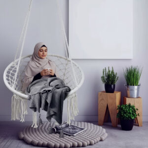 كرسي أرجوحة دائري معلق يتحمل اكثر من ١٢٠ كيلو