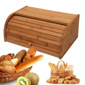صندوق حفظ الخبز الخشبي تصميم عملي