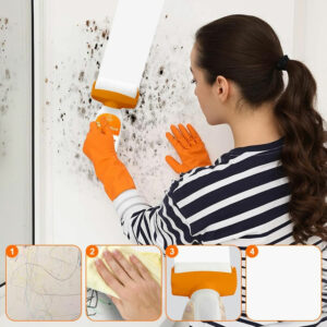 فرشاة طلاء دوارة لإصلاح الحوائطلون أبيض تصميم 2 في 1