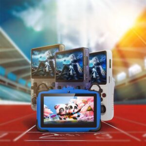 باقة ترفيه وتعليم للأطفال جهاز ألعاب R36S + تابلت K717 بحماية كاملة