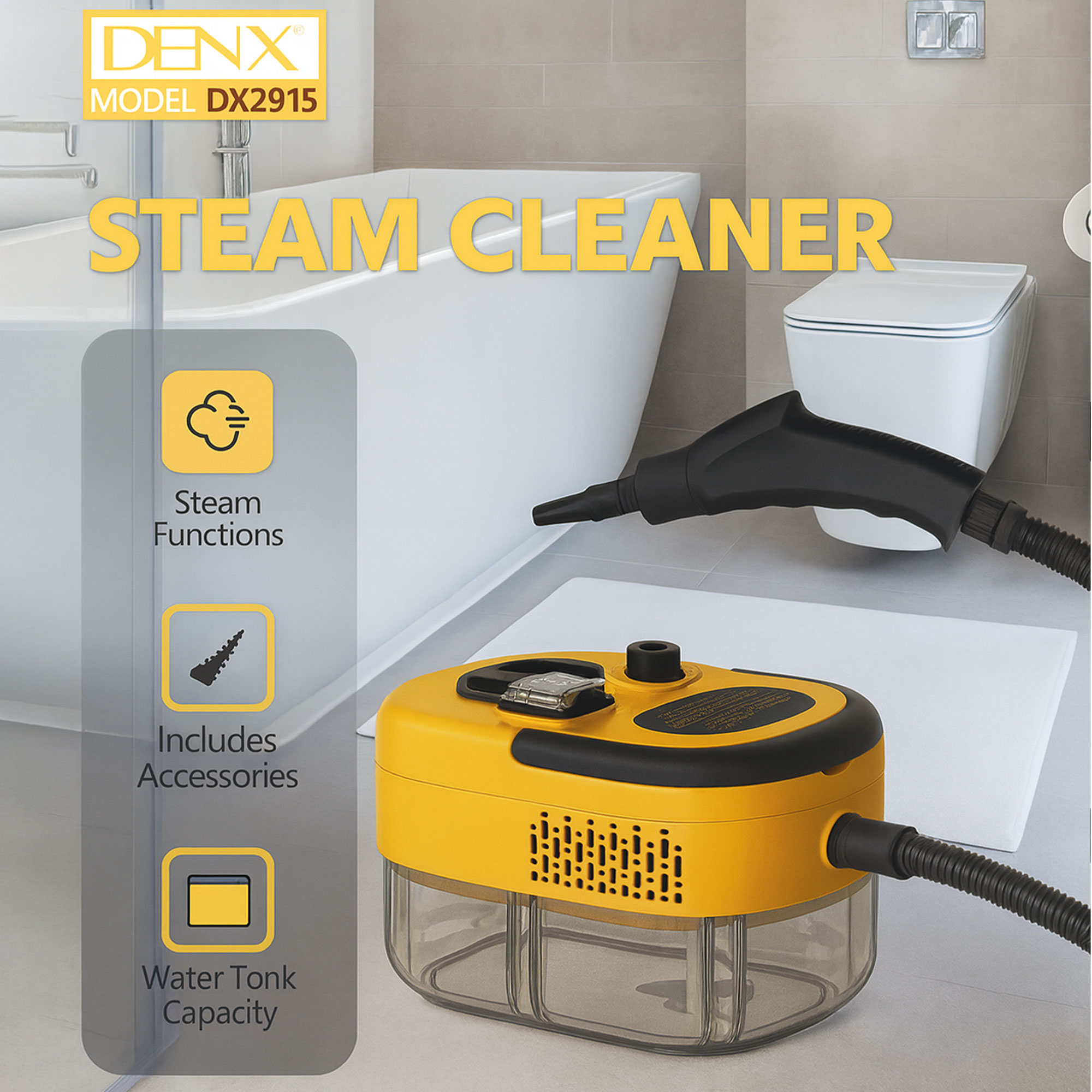جهاز تنظيف بخار دينكس ضغط عالي وضمان عامين - الصورة 5